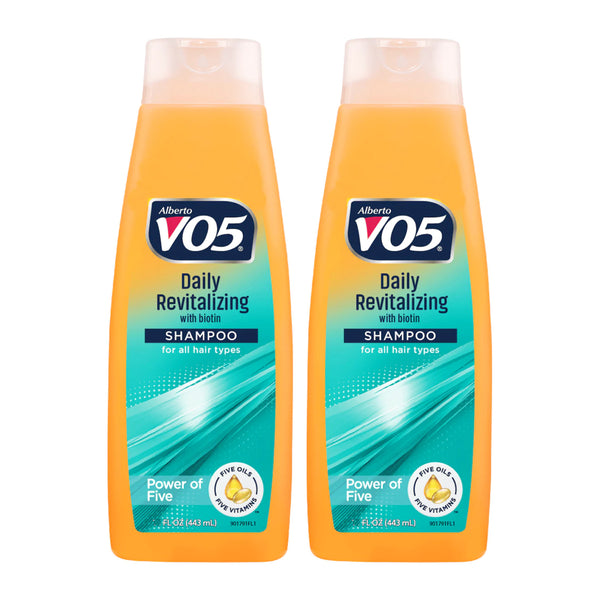 Alberto VO5 Daily Revitalizing w/ Biotin Shampoo, 12.5 oz. (370ml) (Pack of 2)