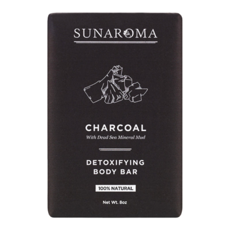 Sunaroma Detoxifying Body Bar - Charcoal Dead Sea Mineral Mud, 8oz