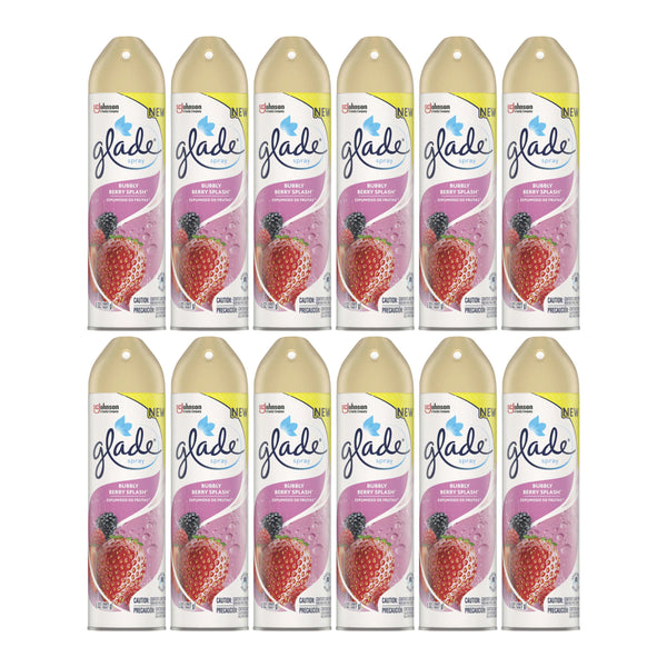 Glade Spray Bubbly Berry Splash Air Freshener, 8 oz (Pack of 12)