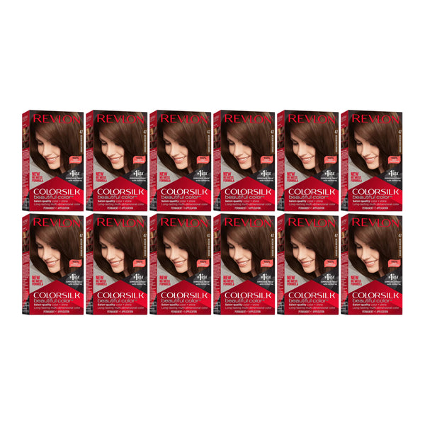 Revlon ColorSilk Hair Color - 47 Medium Rich Brown (Pack of 12)