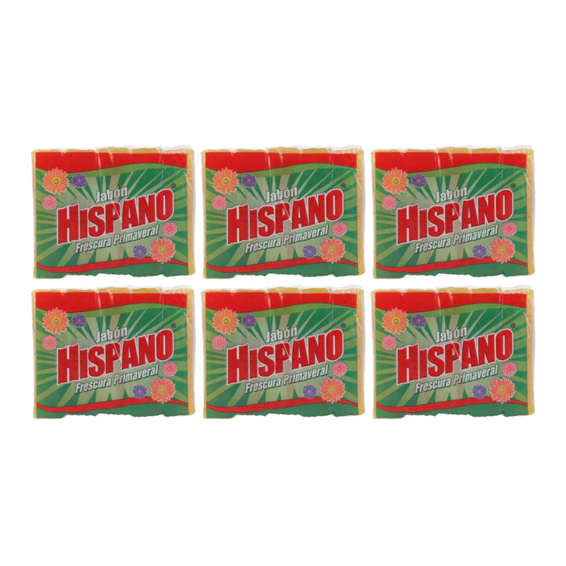 Hispano Jabon Frescura Primaveral Soap (5 Pack), 800g (Pack of 6)