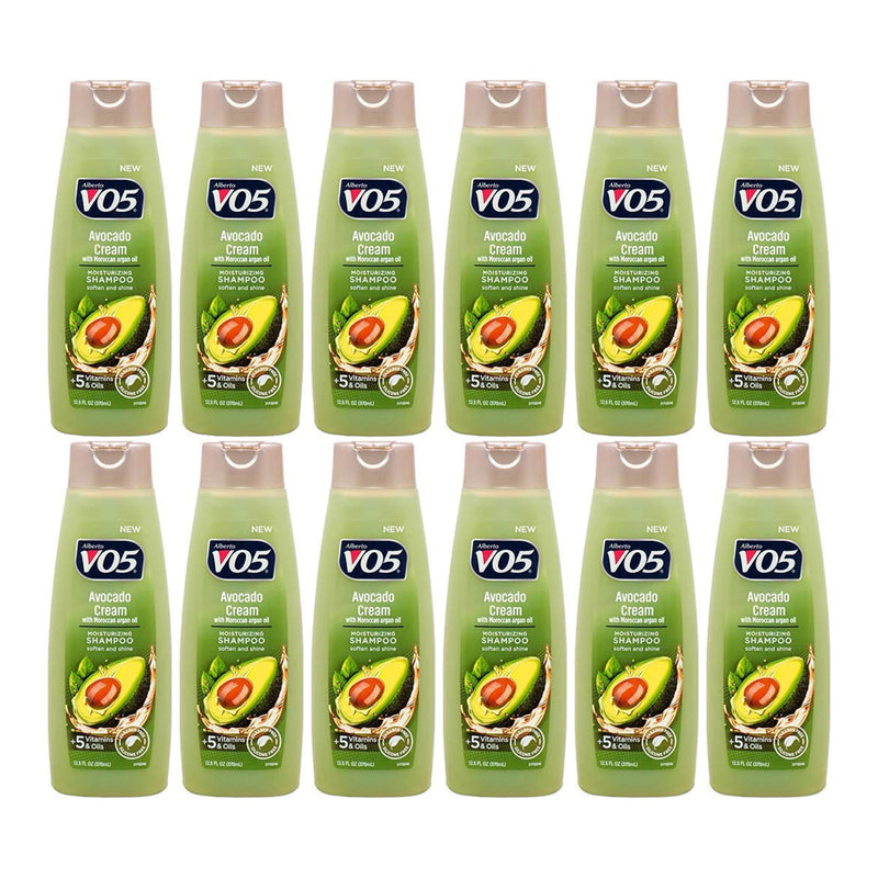 Alberto VO5 Avocado Cream with Moroccan Argan Oil Shampoo, 12.5 oz. (Pack of 12)