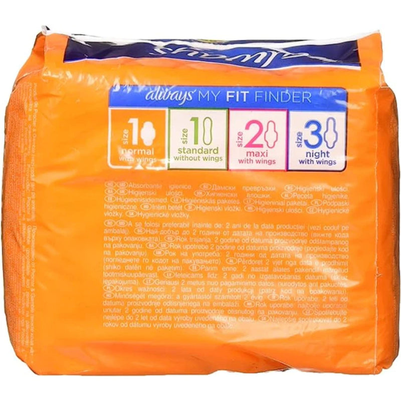 Always Classic Normal Size 1 Sanitary Pads, 10 ct. (Pack of 6)