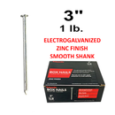 1 lb 3 inch Zinc Finish Box Nails for Woodworking and Repairs