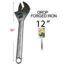 12" Adjustable Wrench - Drop Forged Steel