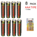 8 Pack 1.5 Volts AAA Heavy Duty Batteries