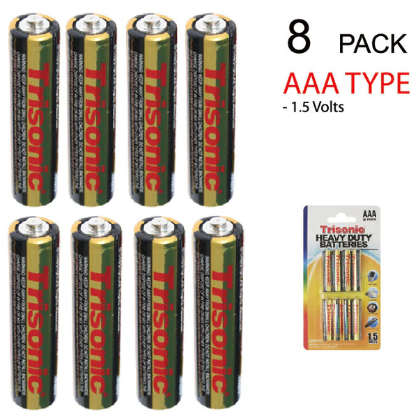 8 Pack 1.5 Volts AAA Heavy Duty Batteries