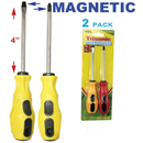2-Pack 4" Magnetic Screwdriver Set - Phillips & Flat Head