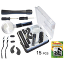 15 Piece Eyeglass Repair Kit with Magnifier and Screwdrivers