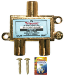 2-Way Gold Plated Digital HDTV Splitter (5-1050 MHz HDTV)