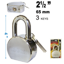 4" (65mm) Heavy Duty Solid Steel Padlock