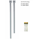 50 Count Assorted 6 Inch & 8 Inch 6" & 8" Clear Cable Zip Ties Set
