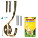 4 1/4 inch Double Coat and Hat Wall Hook