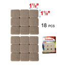 18 Pack 1 1/8" Inch Furniture Felt Pads for Floor Protection