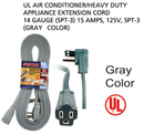 15' Foot 14 Gauge 3-Prong Heavy Duty Appliance Extension Cord - UL Certified