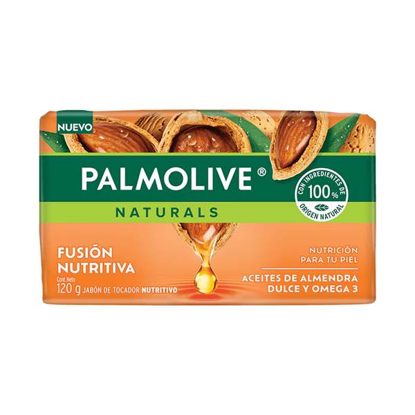 Palmolive Aceites de Almendra Dulce y Omega 3 Bar Soap, 120g