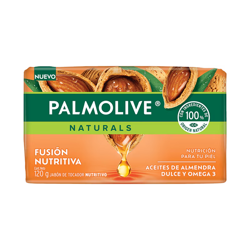 Palmolive Aceites de Almendra Dulce y Omega 3 Bar Soap, 120g