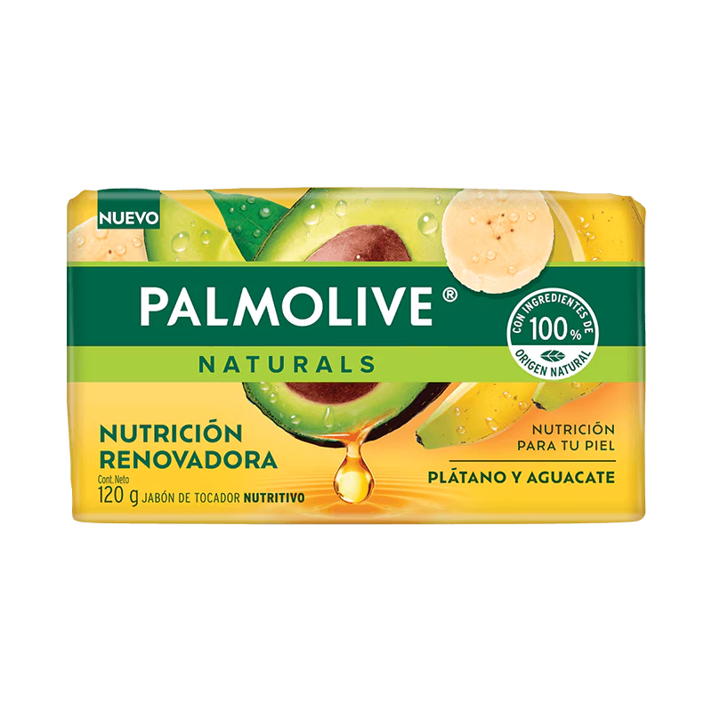 Palmolive Plátano y Aguacate Bar Soap Nutrición Renovadora, 120g