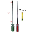 2-Pack 13" Long Reach Screwdriver Set – Phillips & Flat Head