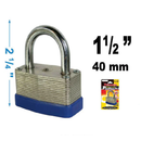 2 1/4" (40mm) Laminated Steel Padlock