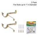 2 Pack Adjustable Cafe Curtain Rod Brackets