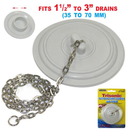 1 1/2 inch to 3 inch 1.5" to 3" Bath and Sink Stopper with Chain