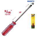 6" Magnetic 5/16" Flathead Screwdriver w/ Ergonomic Handle
