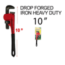 10" Heavy Duty Pipe Wrench - Drop Forged Iron