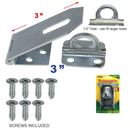 3 Inch 3" Steel Security Hasp with Screws