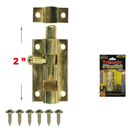 2 Inch 2" Brass Barrel Bolt with Screws