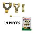 19 Piece Picture Hanging Hardware Kit with Nails