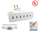 3-Outlet Swivel Tap 125V 15A 1875W - UL Listed