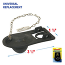 3 1/2 inch 3.5" Universal Toilet Tank Rubber Flapper