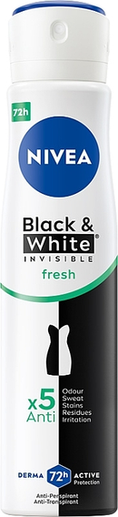 Nivea Fresh Black & White Invisible Anti-Transpirant Spray, 200ml