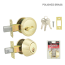 Polished Brass Single Cylinder Deadbolt Lock
