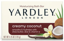 Yardley London Creamy Coconut Moisturizing Bath Bar Soap, 4.25oz.