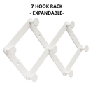 7 Hook Expandable Wall Rack (Maximum 20 inches)