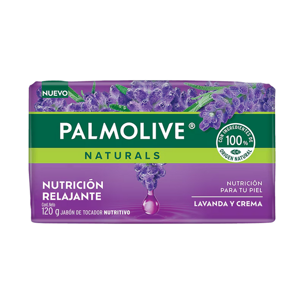 Palmolive Naturals Lavanda Crema Bar Soap Nutrición Relajante, 120g