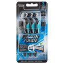 3 Count x Smooth Touch 6 Blade Lubricated Razors for Sensitive Skin (Blue)