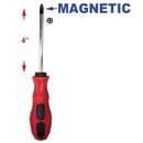 4" Magnetic Phillips Screwdriver w/ Rubber Grip Handle