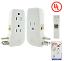 3 Outlet Wall Tap 125V 15A 1875W - UL Listed