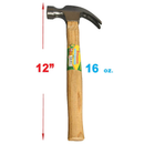 16oz. Claw Hammer with 12-Inch Wooden Handle