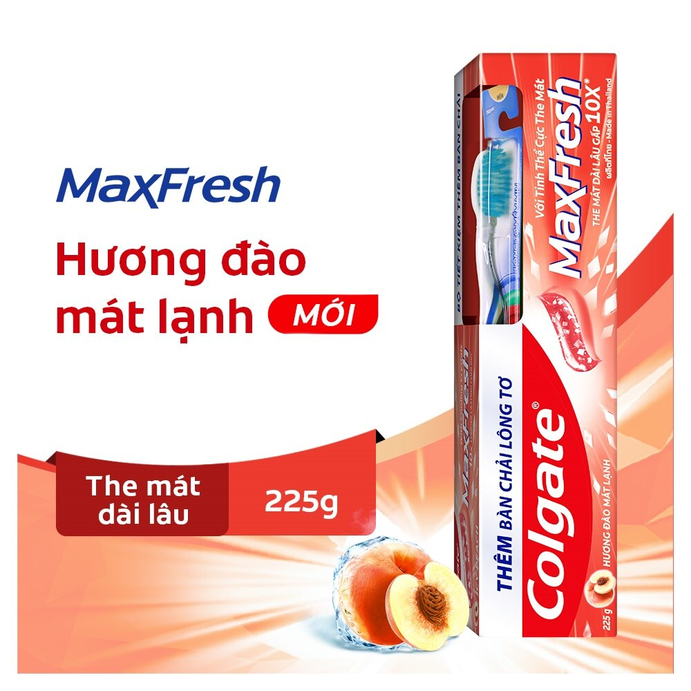 Colgate MaxFresh Icy Peach Toothpaste, 8.0oz (225g) – MarketCOL