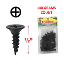 1/2 inch Drywall Screws Phillips Head Black Finish (140 Grams)