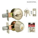Silver Steel Single Cylinder Deadbolt Lock