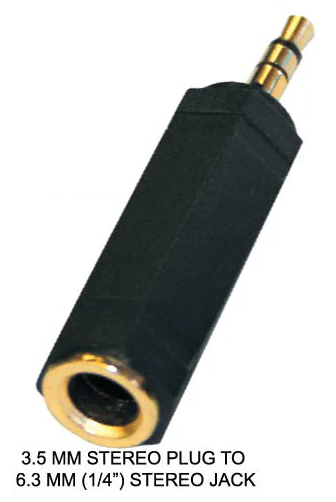 3.5mm Stereo Plug to 6.5mm Stereo Jack