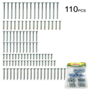 110 Piece Assorted Metal Screws Kit for Home Repairs