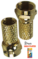 RG-59U Male "F" Connector With Crimp Ring (2 Pack)