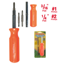 2-Way Reversible Screwdriver with Phillips & Flat Head Bits