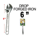 6" Adjustable Wrench - Drop Forged Steel